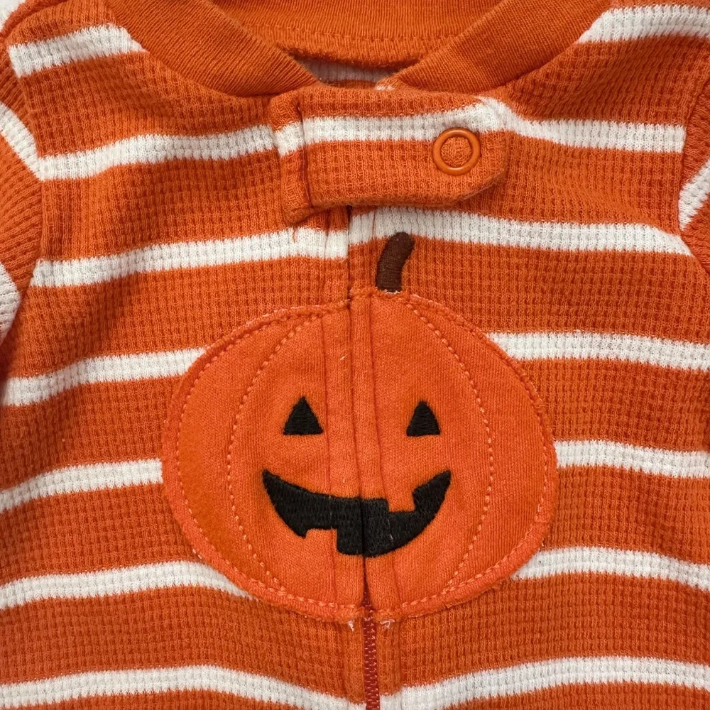 Carter's Halloween Pumpkin Footie Pajama Size Newborn